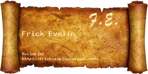Frick Evelin névjegykártya