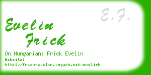 evelin frick business card